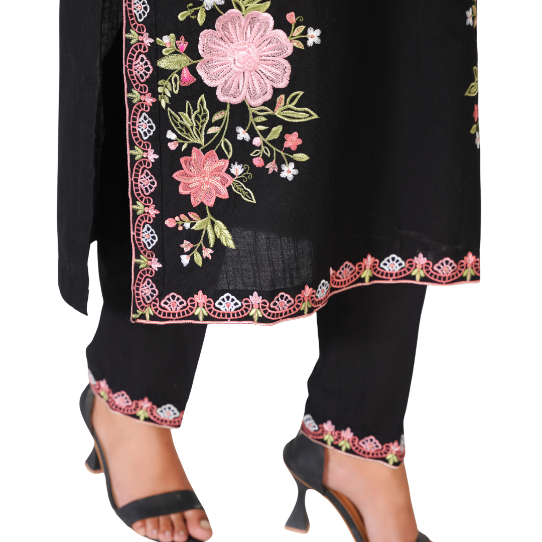 Premium 3-Piece Embroidered Printed Khaddar Suit with Digital Printed Shawl