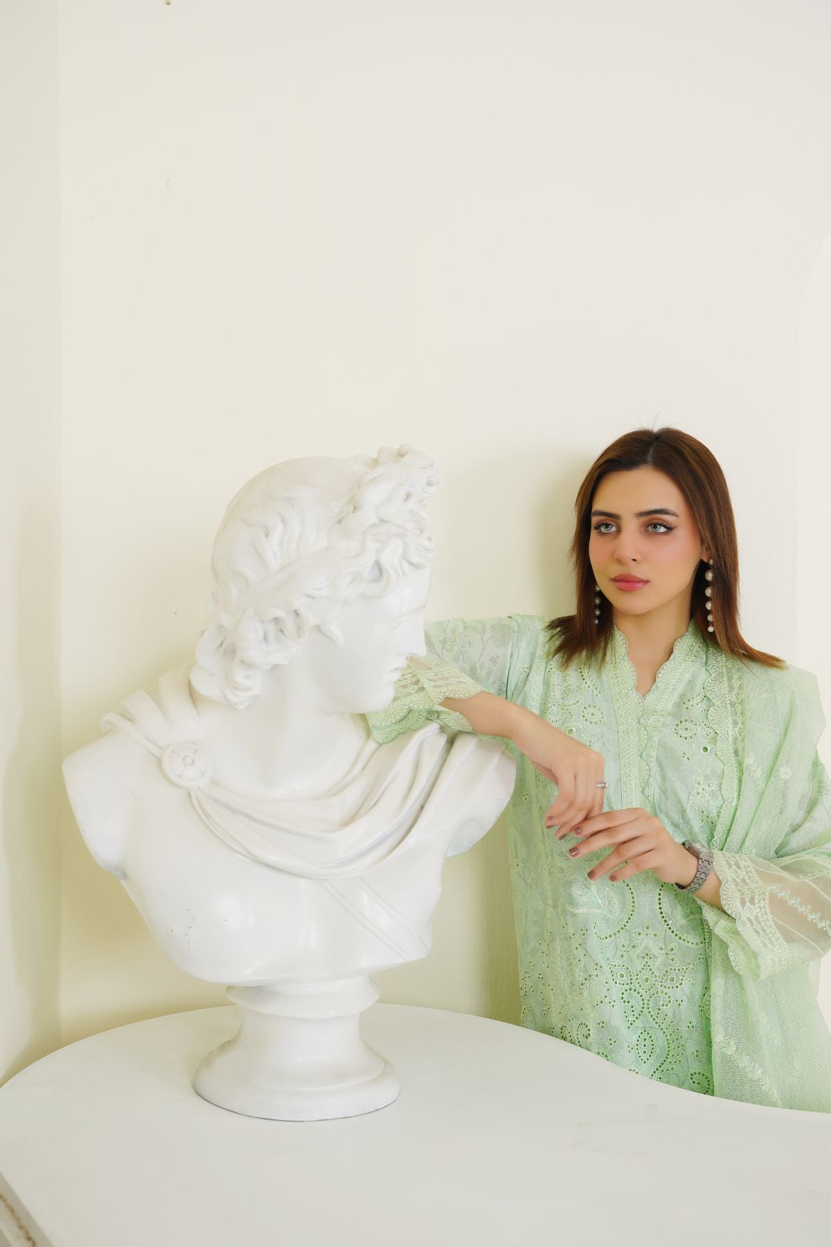 3 Piece - Embroidered Printed Karandi