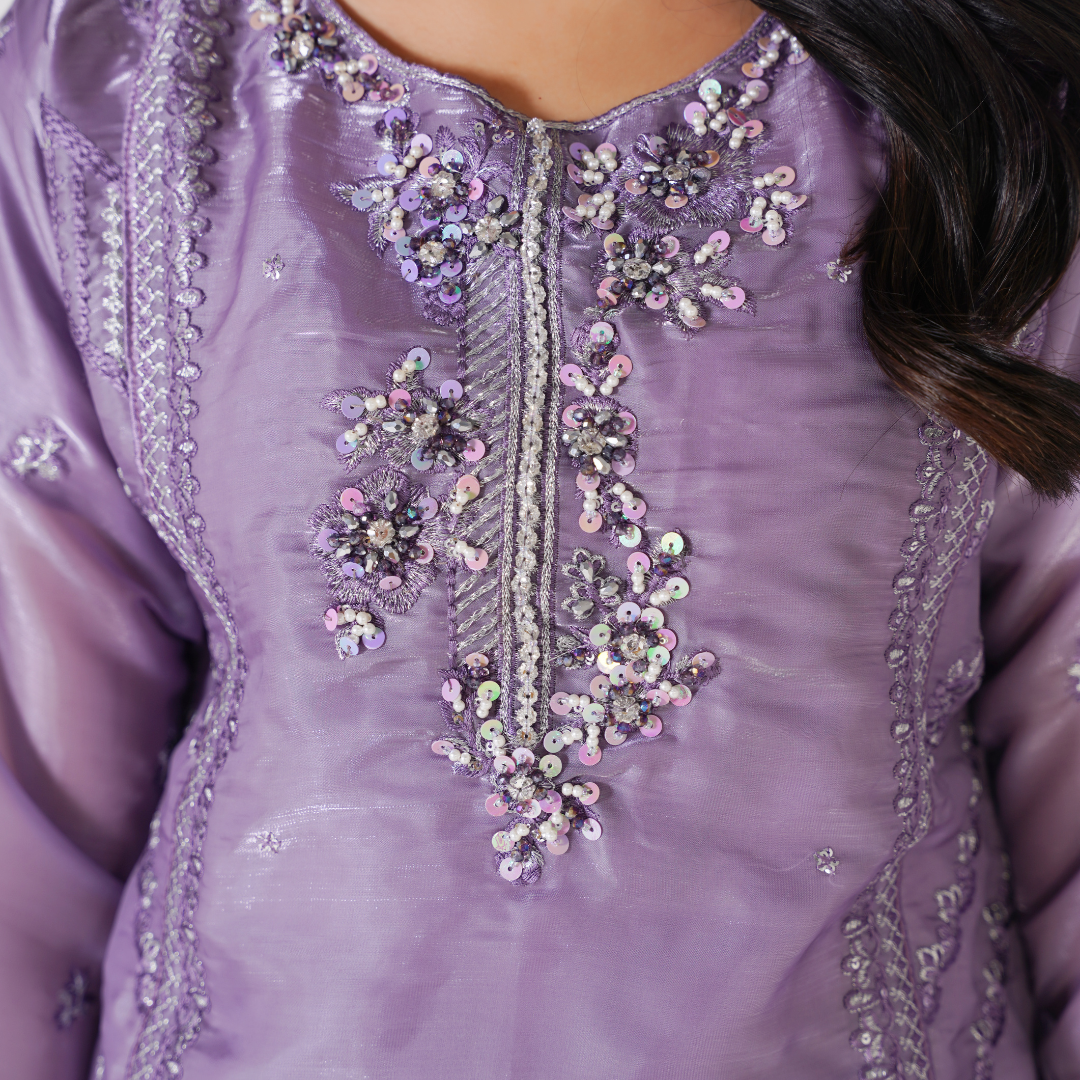 Luxury Sheesha Silk Hand-Worked Festive Edition – Stitched 3-Piece Glamour Suit