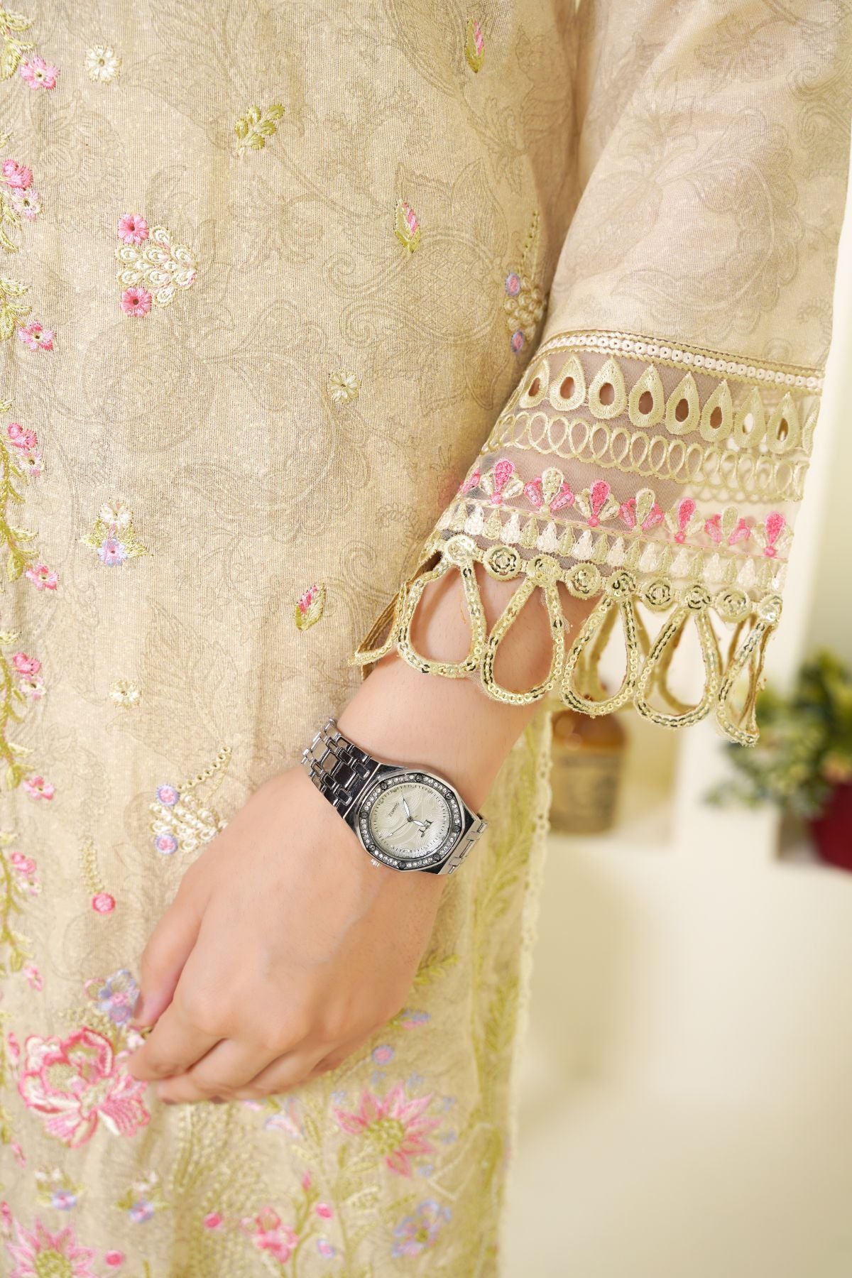 3 Piece - Embroidered Printed Karandi