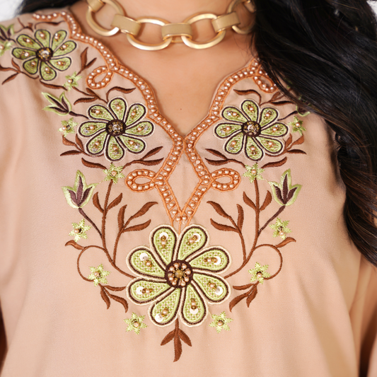 Dhanak Embroidered 2-Piece Suit with Hand Work & Palazzo